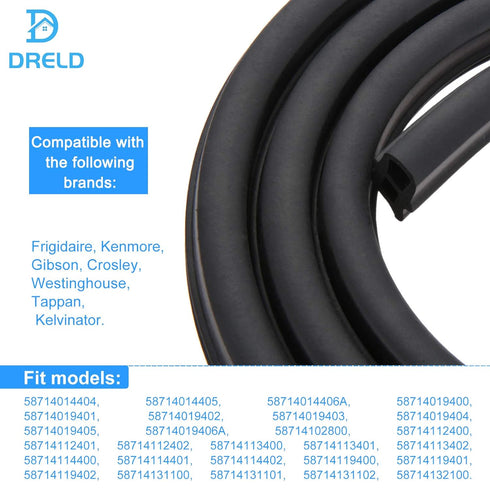154827601 Dishwasher Tub Gasket Door Seal, Replacement for Frigidaire Kenmore Sears Electrolux, Replaces AP5690109 PS8260227 154845301 154211801
