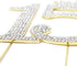 Number 15 Quinceanera Rhinestone Princess Crown Monogram Cake Topper - Sweet 15th Birthday Party (Gold)...