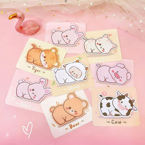 8 Pack Cute Sticky Notes Cartoon Animal Sticky Memo Pads Kawaii Small Self-Stick Memo Note Pad Office School supplies (8 Pack Animal)...