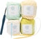 mindfulknits Knitting Kit for Beginners Adults with Knitting Needles, Yarn Needle & 100% Cotton Knitting Yarn (4) – Make Washcloths - Zen Basic Kn...