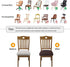 Stretch Chair Seat Covers 4 PCS, Removable Washable Dining Chair Covers Anti-Dust Dining Room Seat Cushion Slipcovers (4, Chocolate)...