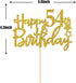Gold Glitter Happy 54th Birthday Cake Topper - 54 Sign Cake Topper - Cheers to 54 Years Party Supplies - 54th Birthday Party Decoration...