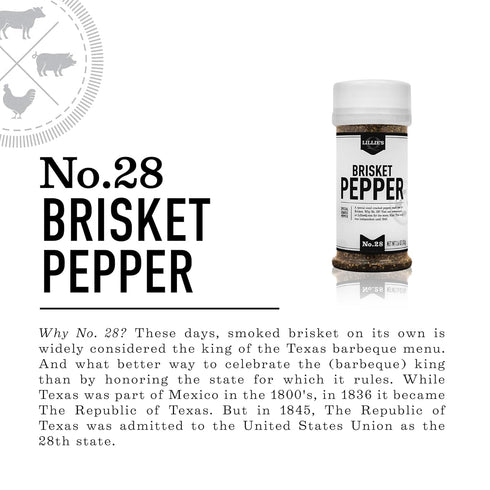 Lillie’s Q - Brisket Pepper BBQ Rub, Cracked Pepper BBQ Rub, Traditional Texas-Style Brisket Barbeque Rub, Large Pepper Grind Size, Perfect Barbeq...