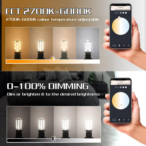 KLG Smart G9 LED Light Bulb No Flicker, WiFi Led Light Bulbs 4W 320LM Lights, Smart Bulbs Work with Alexa, Google Home, Dimmable Smart LED Bulb No...