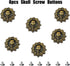 8pcs 37mm Screw Back Buttons for Leather Skull Screw Back Coin Screw Back Buttons Leather Craft Ornament Leather Decoration for Wallets Belts Vest...