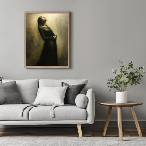 Posterizer 1 pcs-oil painting style of a woman with a serene expression 1-Collectibles & Fine Art Gift for Men Women Entrepreneur Teens Decor for...
