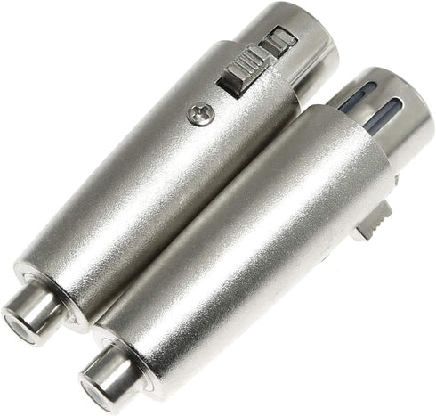 Maxmoral XLR to RCA Adapter Converter, 2PCS Metal Construction Connector for Microphone Audio Electronics...