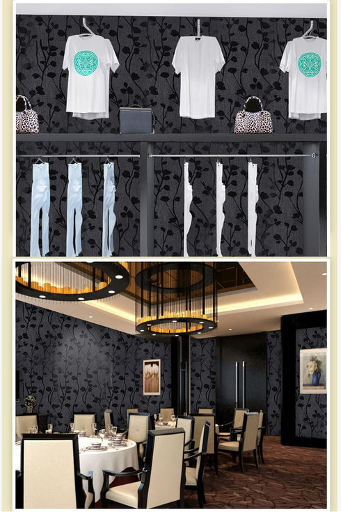 Black Branch Peel and Stick Vinyl Film Stick Paper Contact Paper Removable DIY Decorative Wallpaper for Cabinets Bedroom Furniture Countertop Shel...
