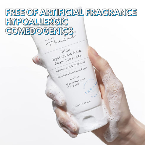 Blanc Doux Oligo Hyaluronic Acid Facial Daily Gentle Deep Foam Cleanser 4.05 Oz Sub-Acidic pH Soft Finish Hydrating Plant-Based Calming Face Wash ...