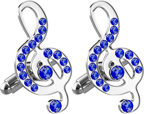 Note Cufflinks, Men's Cufflinks, Music Cufflink Set, for Wedding, Formal Occasions, Business, and Overall Smooth Shirts. (Purple)...