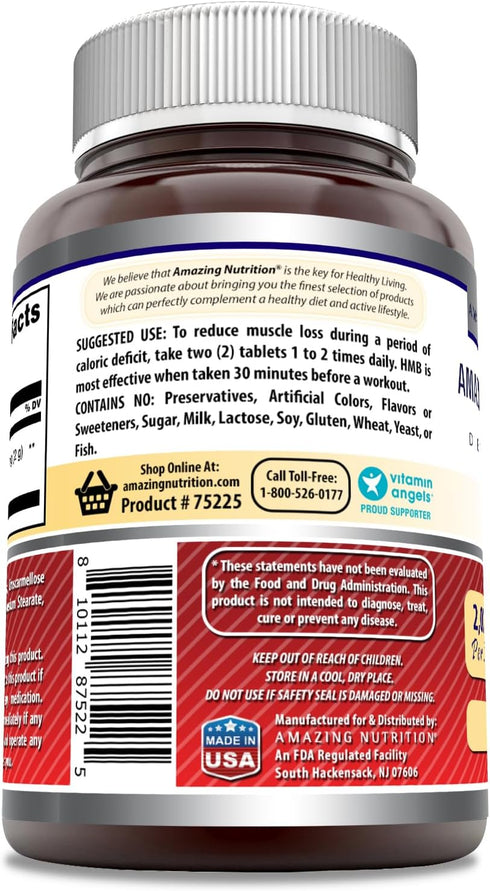 Amazing Formulas HMB 2000mg per Serving Tablets Supplement | Non-GMO | Gluten Free | Made in USA (60 Count)...