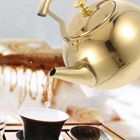 DOITOOL Stainless Steel Tea Kettle 1.5L Stovetop Tea Kettle, Classic Tea Kettle Food Grade Stainless Steel Teapot for Stove Top with Infuser and E...