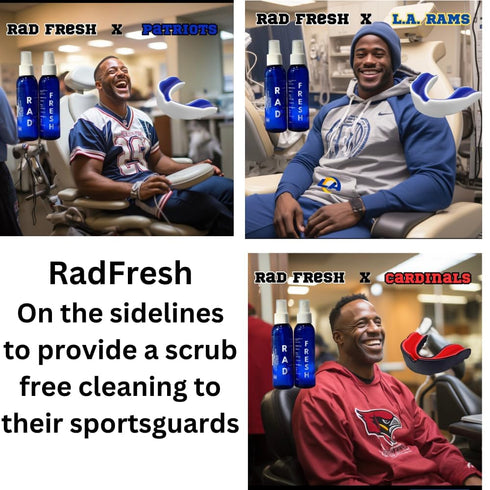 3 Pack Rad Fresh Natural Retainer Cleaner Spray With Food Grade Hydrogen Peroxide Dentist Designed Denture, Aligner, Night Guard, Sports, Sleep Ap...