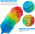 3 Pack Upgrade 19” Rainbow Static Feather Duster with Beandable and Washable Head - More Fibers Bigger Head Less Loss of Fiber...