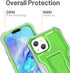 FITO for iPhone 13 Mini Case 5.4 Inch, Dual Layer Shockproof Heavy Duty Case with Screen Protector, Built in Kickstand (Green)...