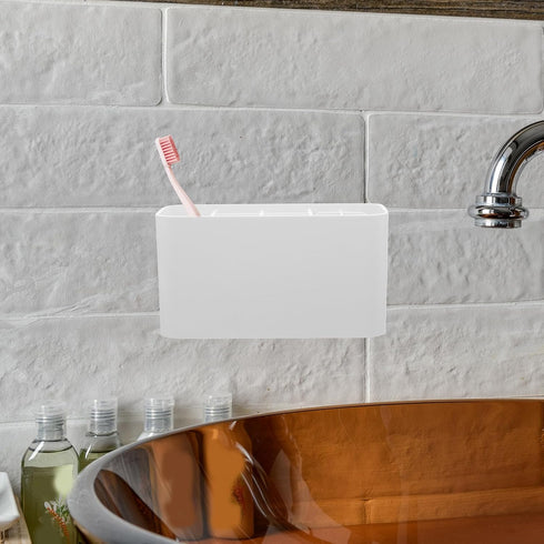 Healifty Toothbrush Holders for Bathroom - Electric Toothbrush Holder Wall Mounted with 6 Toothbrush Slots, 4 Electric Toothbrush Slots & 1 Toothp...