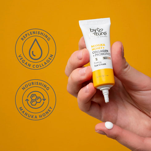 By Nature Eye Cream - Manuka Honey, Collagen, and Probiotics - Hydrating Under Eye Cream for Dark Circles - Skincare from New Zealand - .5oz...