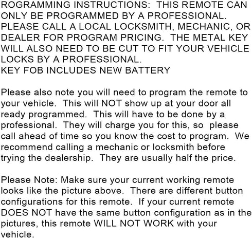 DRIVESTAR Entry Remote Car Key Fob 2006 - 2013 for Honda Civic EX Coupe 2006 - 2013 for Honda Civic EX Sedan 2006 - 2013 for Honda Civic EX-L Coup...