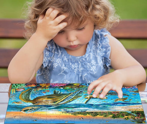 Puzzles for Kids Ages 4-6 8-10 Year Old - Underwater World,100 Piece Puzzle for Toddler Children Learning Educational Puzzles Toys for Boys and Gi...