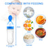 Food Feeder Baby Fruit Feeder Pacifier (3 Pcs) with 6 Different Sized Silicone Pacifiers 2 PCS Silicone Baby Food Dispensing Spoon 90ML with 2 Bab...