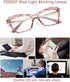 FEISEDY Crystal Cat Eye Glasses Frame Blue Light Blocking Computer Eyewear B2500...