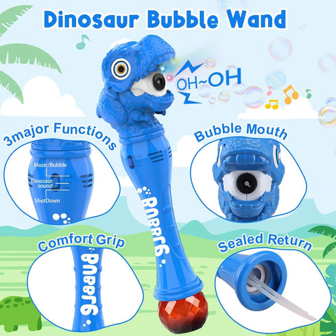 Bubble Wand Toys for 3 4 5 6 7 8 Years Old Boys: Bubbles Machine Bubble Blower for Toddlers 1-3 Outdoor Toys for Toddlers Age 1-3 Dinosaur Toys fo...