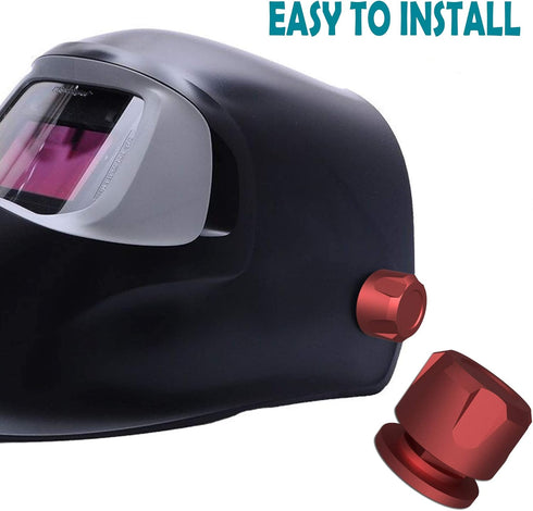 Welding Hood Pipeliner Helmet Fasteners-1Pair Aluminum Frosted Helmet Pipeliner Headgear Replacement Parts Accessories Screws Flip Hood, Anti-rust...