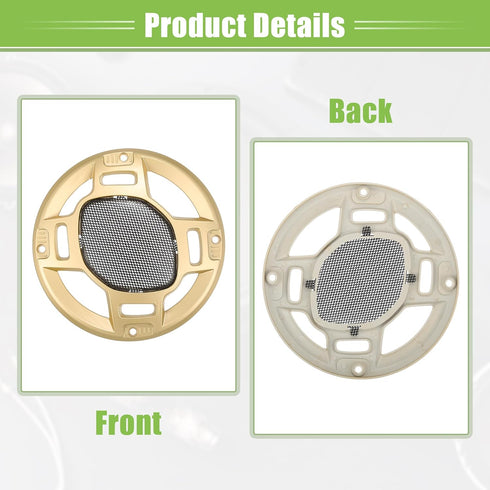 ACROPIX 5" Car Speaker Grills Cover Mesh Round 5 Inch Audio Speaker Subwoofer Guard Protector Case with Mounting Screws Iron Gold Tone Black - Pac...