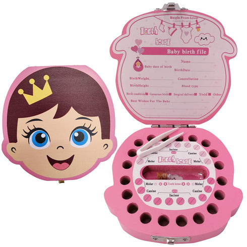 PAMBO Baby Tooth Fairy Keepsake Box | Child Tooth Saver & Holder Gift Box for Girls...