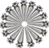 25MM 10/20/30/50 Sets Large Metal Big Tree Spikes Studs Screw-Back Studs for DIY Leather Craft(50 Sets)...