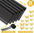 ROADPLUM 20 Sheet Black Flower Wrapping Paper, Bouquet Wrapping Paper with 12 Butterflies and 1 Ribbon for Diy Bouquet, Flower Paper Wrap Kit for ...