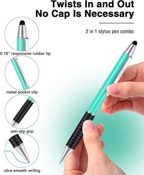 Penyeah Stylus Pen for Touchscreen, 3 Pack 0.16'' Fine Point Rubber Tip Stylus Pen for iPad iPhone Android Tablet Samsung Galaxy,Amazon Fire, Easy...