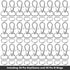 anezus 100pcs Key Chain Clip Hook and D Rings Set Include 50Pcs Swivel Snap Hooks Lanyard Clips and 50Pcs D Rings for Keychain and Purse Hardware ...