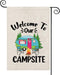 ZJXHPO Camping RV Flag Camping Lover Yard Flag Welcome To Our Camper Garden Flag RV Camping Decor Happy Camper Sign (welcome campsite)...