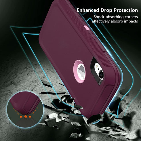 Case for Apple iPhone X/XS Case with 2 Screen Protector, Heavy Duty Full Body Shockproof Military Grade Cover, 3 in 1 Drop Protection Phone Case 5...