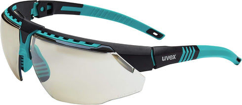 Honeywell Uvex Avatar Safety Glasses, Teal Frame with SCT-Reflect 50 Lens & Anti-Scratch Hardcoat (S2884)...