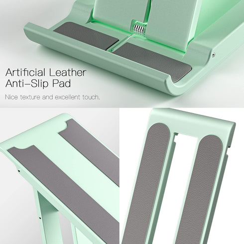 ESSAGER 2 Pack Cell Phone Stand, Adjustable Foldable Mini Mobile Phone Holder for Desk Compatible with iPhone/Kindles/Smartphones (White)...