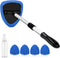 AstroAI Windshield Cleaner Tool, Car Interior Detailing Cleaning Kit with Extendable Handle and 4 Reusable Microfiber Pads, Auto Glass Wiper Brush...