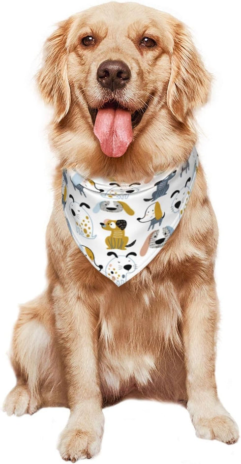 Dog Bibs Softy Kerchief for Dogs Cats,Washable Pet Bandanas for Small Large Puppies,Cute Dog Puppy Adjustable Triangle Neck Scarfs Birthday Gift...