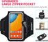 Running Armband with Earphone Bag Cell Phone Armband for iPhone 16/15/14/13/12 Pro, Galaxy S21/S20, Water Resistant Sports Phone Holder & Zipper S...