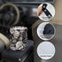 Car Trash Can - Black and White Flowers Printing Garbage Bin Decoration for Car Interior, Front Seat, Back Seat, Floor, Headrest - SUV, Trucks...