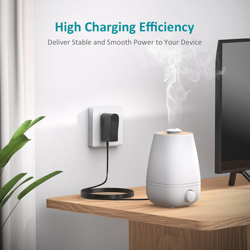 24V 1.5A 1A Power Supply Charger 24Volt 0.5A Wall AC Adapter 24Vdc Replacement Cord for LED Strip Light Massage Gun Security Camera CCTV Baby Moni...