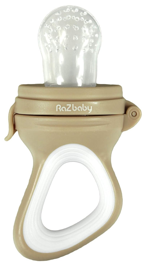 RaZbaby Baby Fruit Feeder/Food Feeder Pacifier, Infant Teething Toy Teether 6M+, Add Baby's Favorite Frozen Fruit or Fresh Food for Teething Relie...