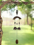 Sunset Vista Designs 91954 Asian Bell Chimes Wood and Metal Wind-Bells Wind Chime for Patios Porches and More, 29-Inches Long, Sago Palm...