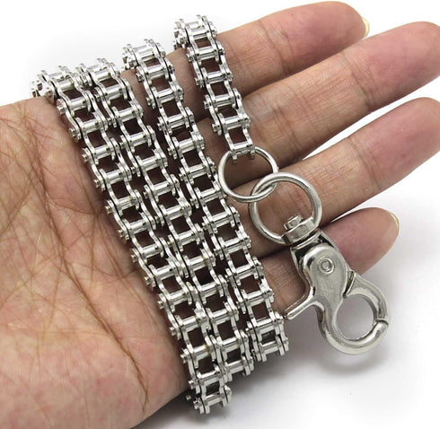 Cool Mens Silver Tone Motorcycle Bike Chain Biker Wallet Chain Pant Keychain...