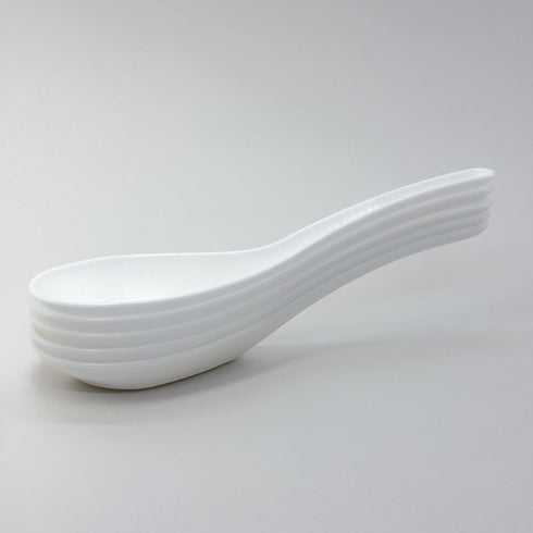 5 Pcs Reusable Plastic Chinese Soup Spoon for Ramen, Soup, Fried Rice, Mapo Tofu and Rice Porridge, Heat Resistant, Unbreakable....