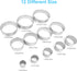 12 Pcs Donut Hole Cookie Biscuit Cutter Set for Baking, Graduated Doughnut Round Cookie Cutters, Metal Scone Circle Cookie Cutters for Frying, Bis...