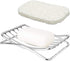 Soap Dish Stainless Steel Bar Soap Holder for Shower Bathroom, Self-draining Soap Dishes Sponge Holder for Kitchen Sink, Easy Cleaning Quick Dry(w...