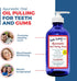 Ayurvedic Oil Pulling for Teeth and Gums | Organic Cinnamon Flavored Oral Rinse Mouthwash | Natural Essential Oils | Cobalt Glass Bottle Pump for ...