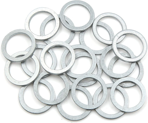 X AUTOHAUX 20pcs Engine Oil Crush Washers Drain Plug Gaskets 18mm ID. 23.9mm OD. for Car...